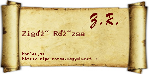 Zigó Rózsa névjegykártya