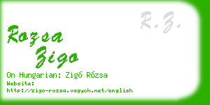 rozsa zigo business card