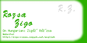 rozsa zigo business card